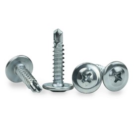 20 x Self-Tapping Screws with Flange - Rustproof, Galvanised - Self-Drilling Screws, Tapping Screws, Self Tapping Screws, Drilling Screws, Body Screws, Wood Screws Silver (4.2 x 32 mm, 20)