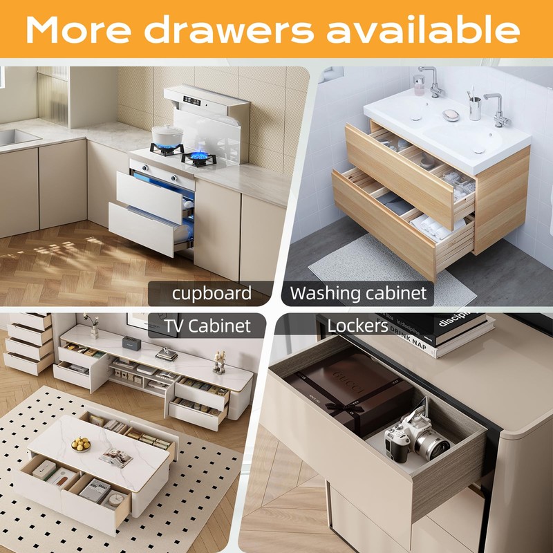 SIGOE Push to Open & Soft Close Undermount Drawer Slide