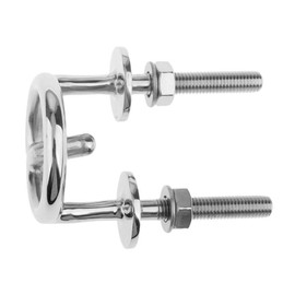 Marine Stainless Steel Transom Mount Ski Tow Hook Water Ski Tow Eye Hook Hitch for Boats Tow Eye 2-1/2" Ring Hitch Hook Water Ski Boat