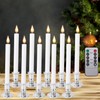 POQCCT LED Flameless Window Candles with Remote Timer 10 PCS
