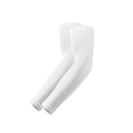 Peabown Arm Cover, Men's, Women's, Cooling Sensation, UV Protection, Summer, Sports, UPF 50+, UV Protection, Sunscreen, Arm Cover, Unisex, Sweat Absorbent, Quick Drying, Anti-Slip, White 2 arms