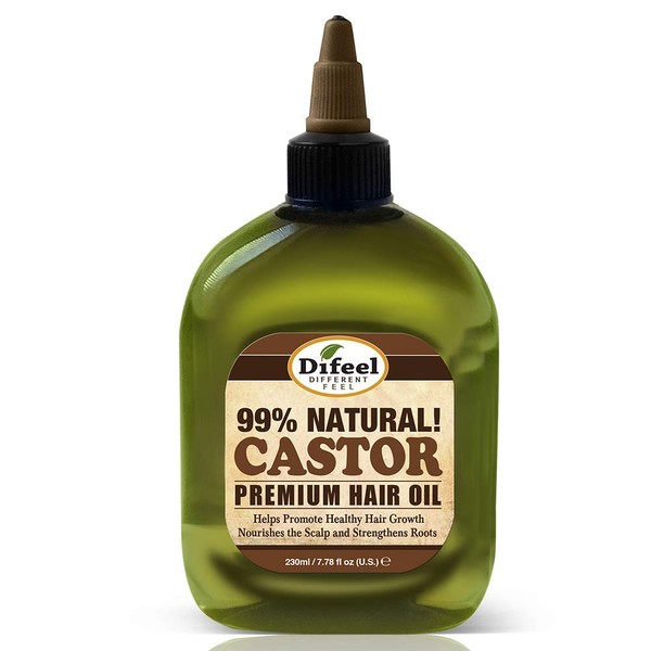 Difeel Premium 99% Natural Castor Hair Oil 8 ounce