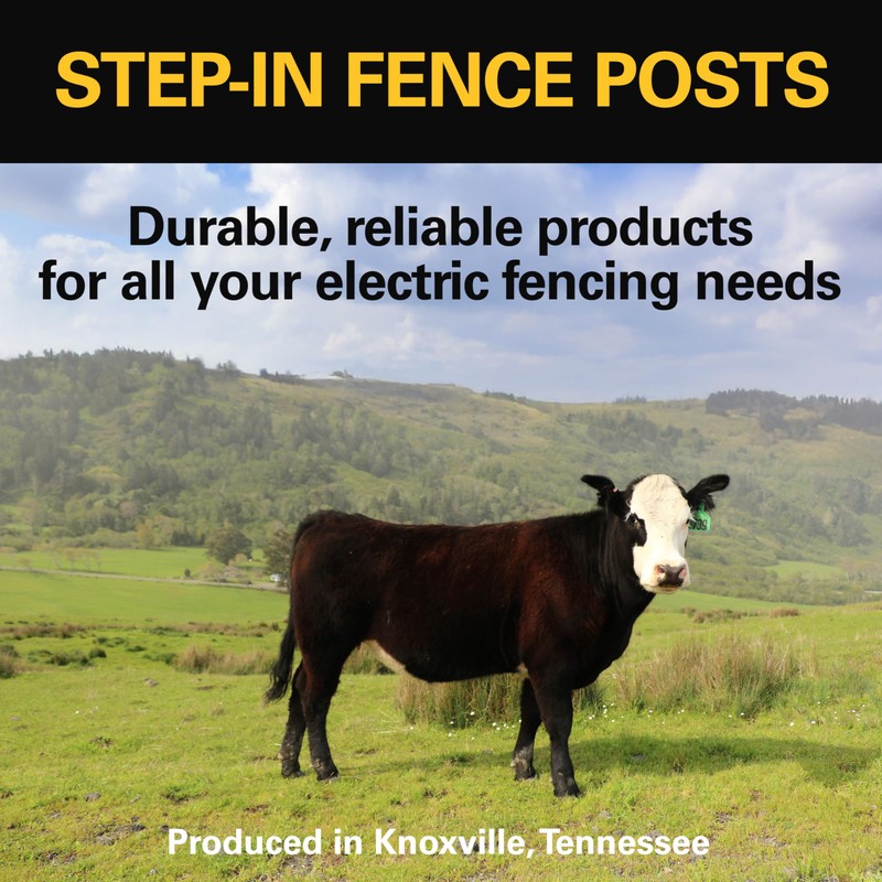 Zareba A-48B 4-Foot Step-in Electric Fence Posts - 8 Pack