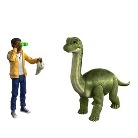 Jurassic World Toys Human, Dino Pack Darius, Baby Brachiosaurus Camp Cretácico, 2 Accesorios, articulaciones móviles, Escultura auténtica, Regalo a Partir de 4 años