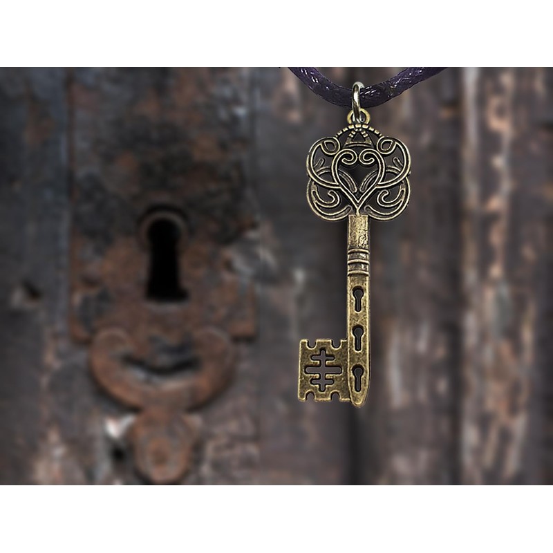 Bijoux de Ja Antique Bronze Celtic Knot Skeleton Key Charm
