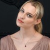 Diamond Treats 925 Sterling Silver Earrings for Women with Red
