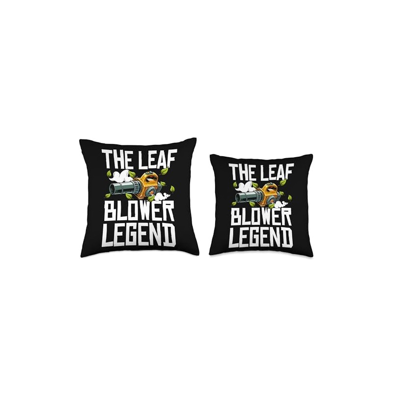 The Leaf Blower Legend Autumn Leaf Blower Throw Pillow