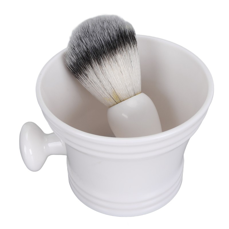 Men Beard Foaming Brush Set Soap Bowl Brush Rack Rich