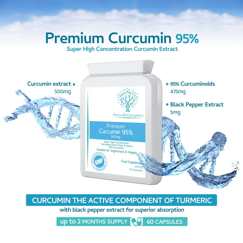 Premium Curcumin 95% with Black Pepper Extract 500mg - 60