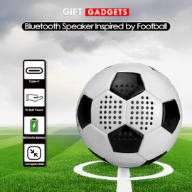 Gift Gadgets Touchline Pro Football Bluetooth Speaker Mini Wireless Speaker, Type-C Charging, 6W Output, Portable Speaker for Sports Fans, Ideal For Football Fans Boys & Girls TWR