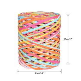 G2PLUS Colored 262 Feet Raffia Paper Ribbon,6 Colored Packing Paper String Perfect for Gift Wrapping and DIY Decoration (Pink)