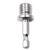 2pcs Silver Outer Conversion Rod M10+M14 Woodworking Hex Socket Adapter