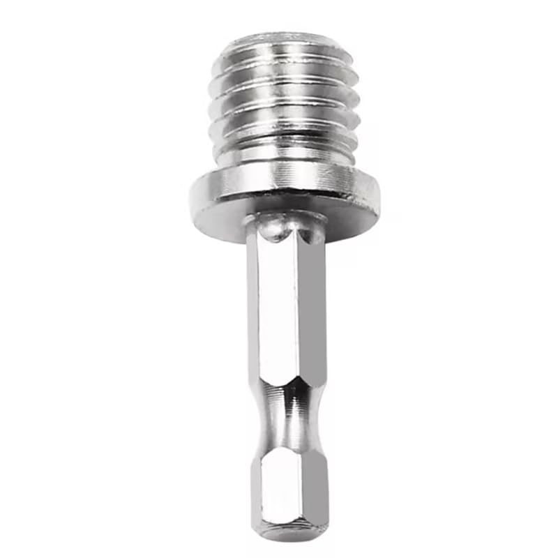 2pcs Silver Outer Conversion Rod M10+M14 Woodworking Hex Socket Adapter