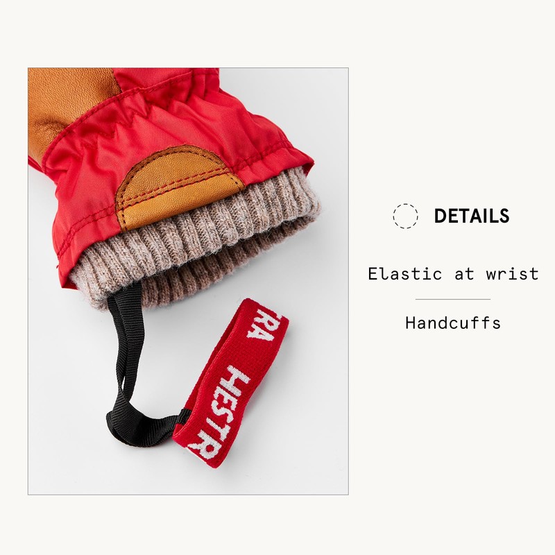 Hestra Gloves 36921 My First Basic Mitt, Light Red -