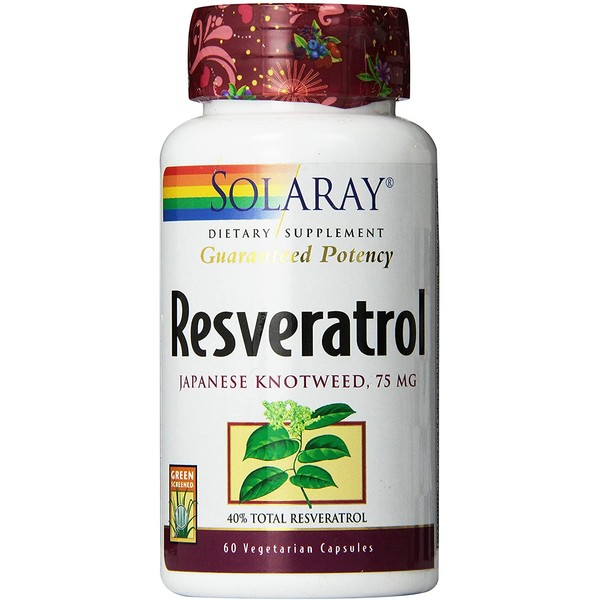 Solaray Resveratrol Supplement, 75 mg, 60 Count