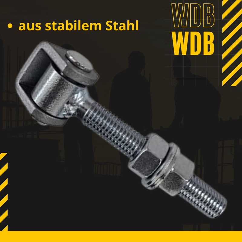 WDB - Gate hinges adjustable galvanised - garden gate hinges