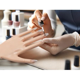 Practice Hand for Acrylic Nails, Nail Practice Hand with Replaceable Nail Tips Set, Removable Nail Hand Practice Model for Nail Tech Essentials