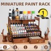 OPHIR Wooden Paint Organizer for 104 Bottles with 2 Brush