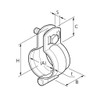 Nichiei Intec Hinged Hanging Band with BN, N-010102-040, 2.0 inches