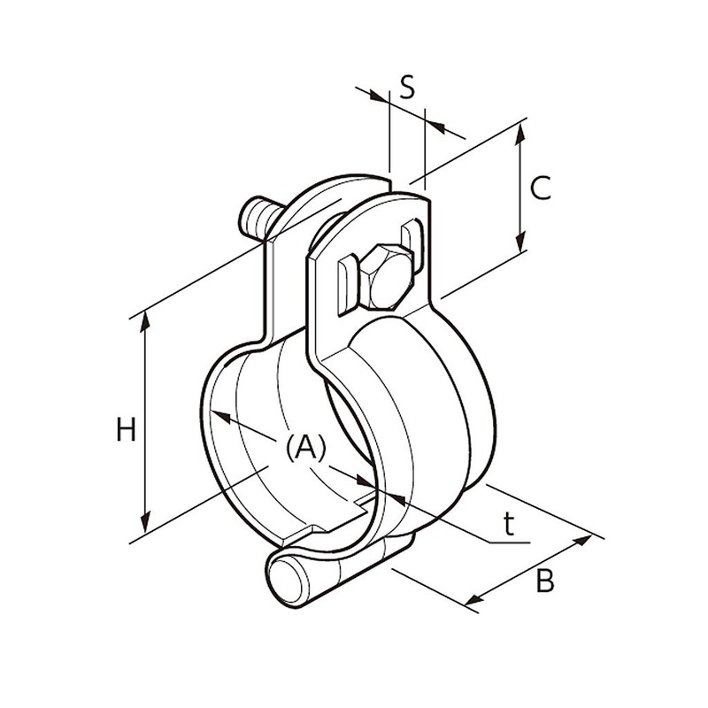 Nichiei Intec Hinged Hanging Band with BN, N-010102-040, 2.0 inches