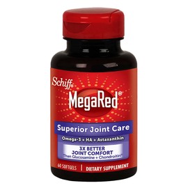 SCHIFF MegaRed Superior Joint Care, Omega-3 Krill Oil+HA+Astaxan