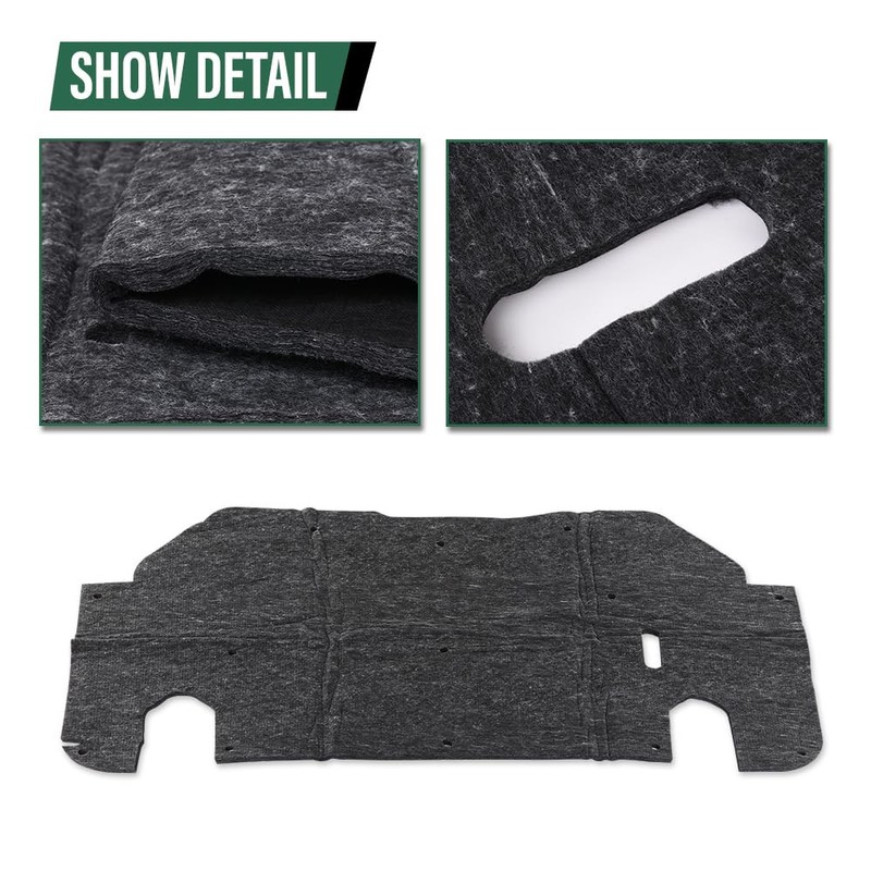 LQI Hood Insulation Pad 1/2" with clips Compatible with Ford