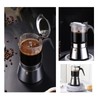 Stovetop Espresso Maker,Coffee Moka Pot,Crystal Glass Top Stainless Steel Stovetop