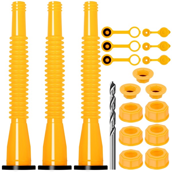 Keadic 9Pcs Gas Can Spout Replacement Set Contains Screw Collar