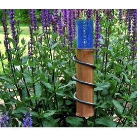 Park Seed Copper and Polycarbonate Floating Rain Gauge for Garden, World's Coolest Rain Gauge, 24-Inch Steel Stake