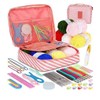 58-Piece Crochet Starter Kit for DIY Yarn Projects – Blue
