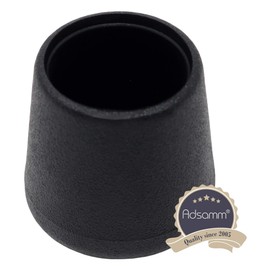 Adsamm® / 32 x Leg tips for round tubes / for round tubes Ø 0.71 - 0.75 '' (18 - 19 mm) / black / round | quality outer caps for tubular steel chairs