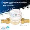 tecuro - 49600 Water Meter Screw Connections, 3/4 Inch Nut