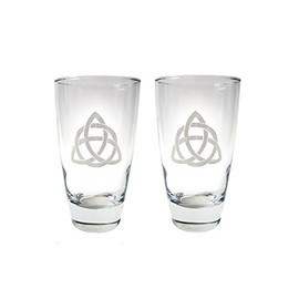 Trinity Knot Highball Glass Set of Two: Engraved Personalization Included