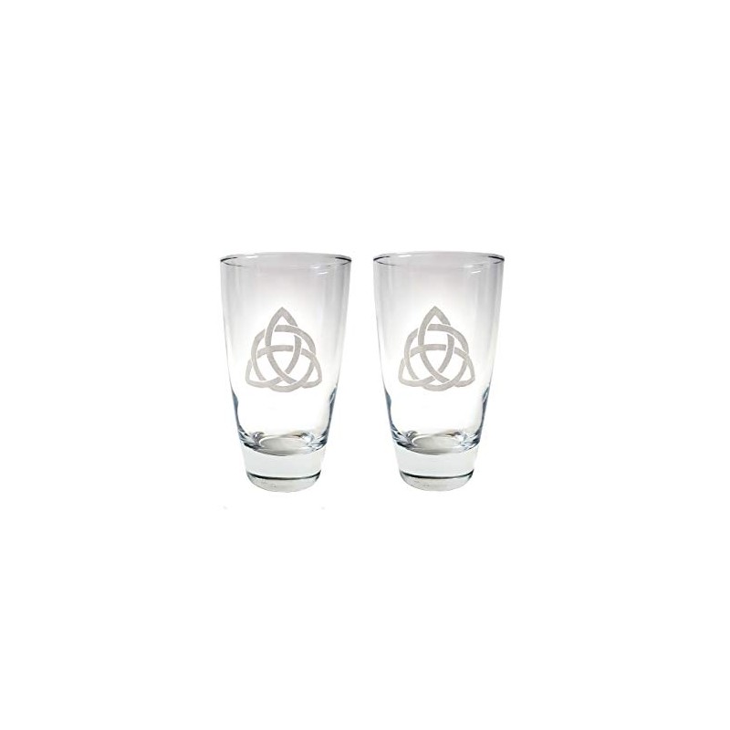 Trinity Knot Highball Glass Set of Two: Engraved Personalization Included