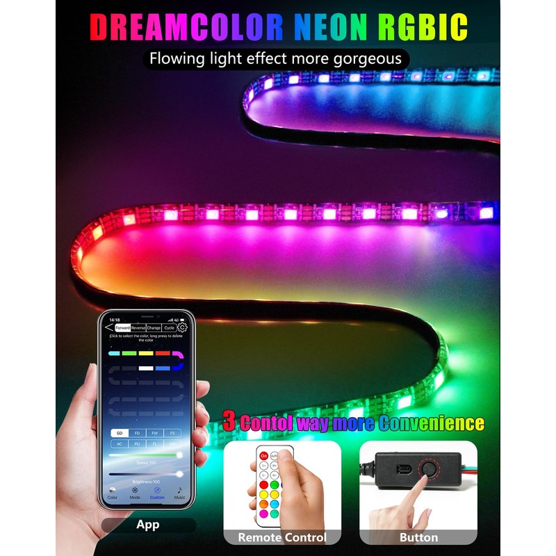 Keiurot Scooter LED Light Strips for Night Riding 5V High