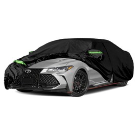Waterproof Car Covers Replace for 2005-2023 Toyota Avalon, 6 Layers All Weather Custom-fit Car Cover with Zipper Door & Windproof Bands for Snow Rain Dust Hail Protection