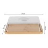 HOMBEYT Panera Transparente Con Tabla De Bambu Elegante Minimalista