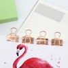 Pack of 100 Foldback Clips, 19 mm Paper Clips, Rose