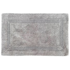 KEMA Reversible Bathmat 17 x 24 inches, 100% Cotton Absorbent, Luxury Soft Rectangle Bath Mat Towel, Non-Slip for Bathroom Floor, Tub, Shower Carpet Rug, Washable, Taupe