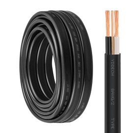 YDDECW 8/2 NM-B Wire with Ground - 25FT Non-Metallic Sheathed Cable 100% Pure Copper 8 AWG 2 Conductor Residential Indoor Wire for Outlets, Switches, Other Loads and Lighting Wiring Projects etc.