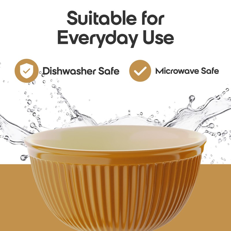 Omniware Simsbury Mixing Bowls, Set of 3 - Nesting Stoneware