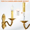 PATIKIL 3.94 Tall Candle Covers Sleeves, 9 Pcs Metal E14