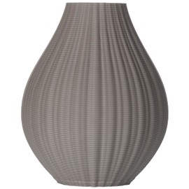 3D Vase Selina Flower Vase/Decorative Vase 10 cm for Cut / Dried Flowers Sustainable Waterproof (Light Grey)