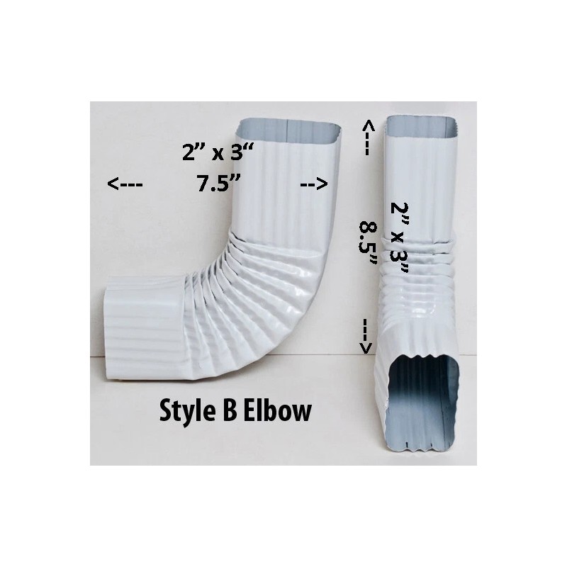 Aquabarrel 90 degree Aluminum Gutter Elbow Style B - Royal