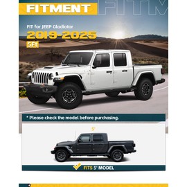 Trumgeta Side Bed MOLLE Panel Fit for 5 Feet Jeep Gladiator 2020-2025+ Truck Storage Organizer System