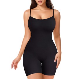 Gotoly Shapewear Women's Tummy Control Strong Shaping Bodysuits Seamless Full Body Shaper Shaping Bodice Body with Leg Shorts Body Suit Figure Shaping Sculpting Waist Shaper, black, M