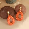 Boho Dangle Earrings for Women, Teardrop Shaped Rice Pearls, Lightweight