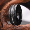 Concept Knight Tungsten Carbide Rings for Men Black Hammered 8mm