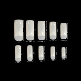 beYou Natural Cosmo 500 False Nail Tips for Nail Shop Nail Salon (Nail Tips 23010)