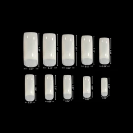 beYou Natural Cosmo 500 False Nail Tips for Nail Shop Nail Salon (Nail Tips 23010)